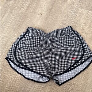 Nike Women's Black and White Athletic Shorts